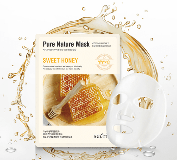 Anskin Secriss Pure Nature Mask Pack- Sweet honey Питательная тканевая маска для лица с медом